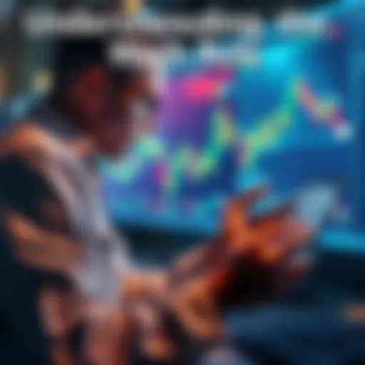 A trader analyzing cryptocurrency charts, contemplating gains and losses related to the wash rule in trading.