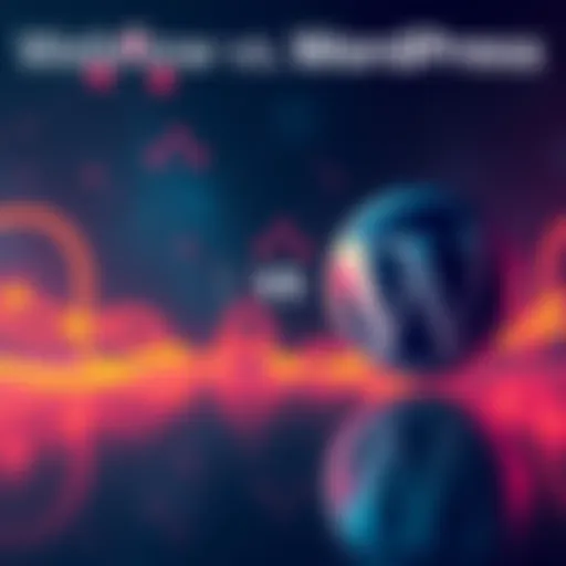 A visual comparison of Webflow and WordPress platforms for B2B agencies, showcasing the pros and cons of each platform.