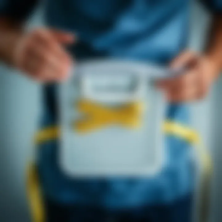 A person holding a weighing scale showing a lower weight, reflecting weight loss progress with a measuring tape around their waist.
