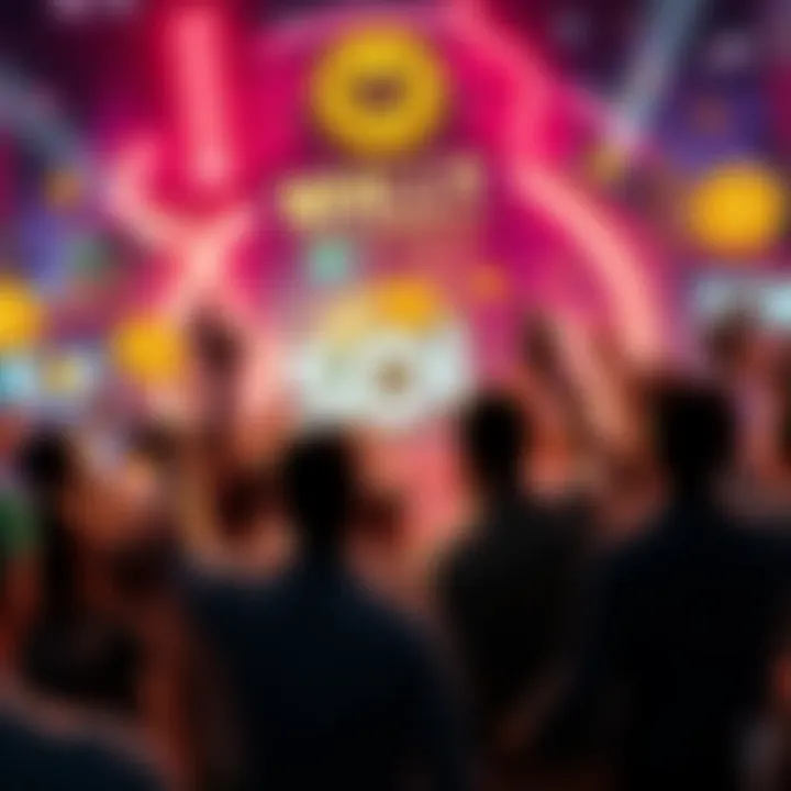 Community members celebrating the rise of Whally SOL with a themed game background and digital coins around them.