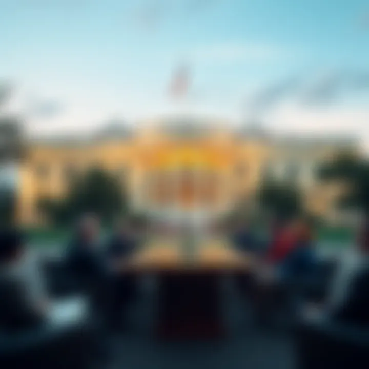 White House Bank-Crypto Meeting Officials discussing bank and cryptocurrency regulations at the White House