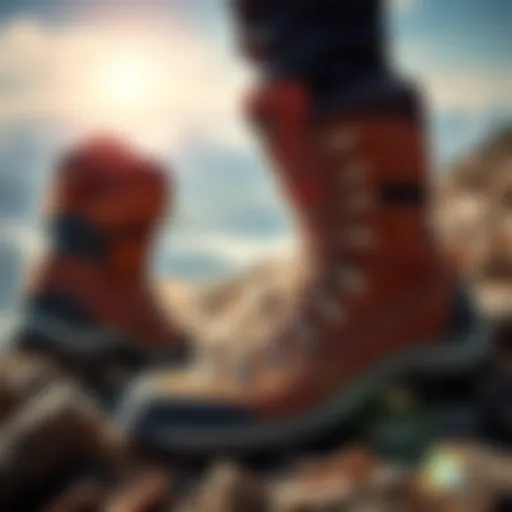 A collection of alpine-style hiking boots with D-ring eyelets and speed hooks, showcasing wider sizes for various foot needs and a classic mountaineering design.