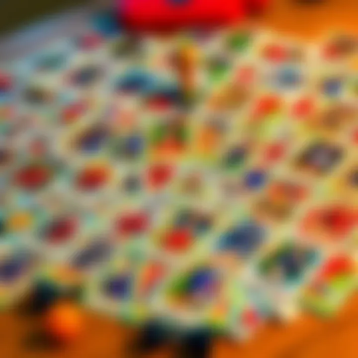 World Cup Card Collection A display of various World Cup trading cards spread out on a table, showing different players and teams from the tournament.