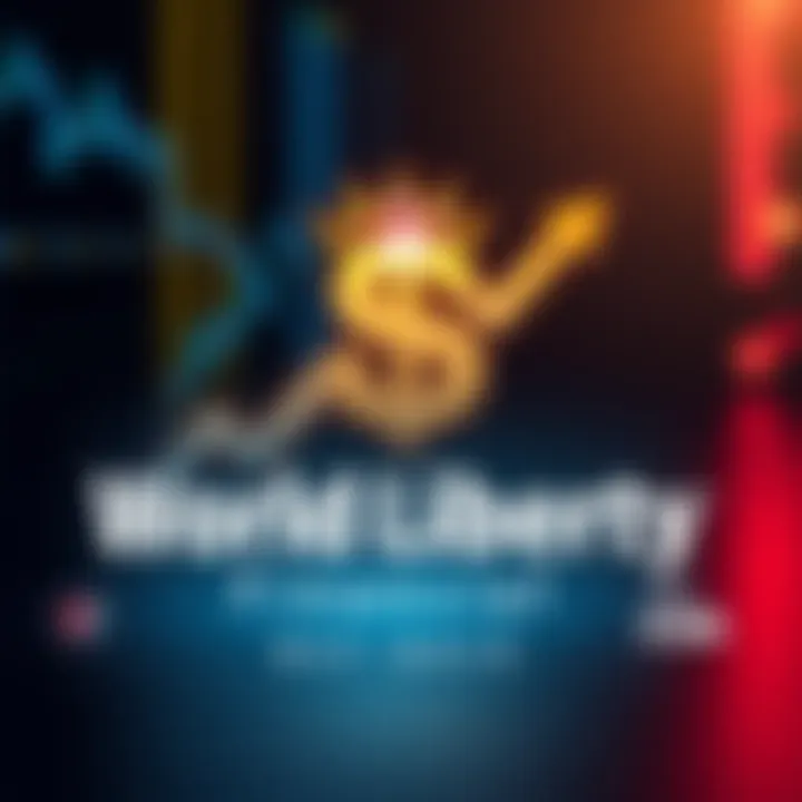 A graphic showing the World Liberty Financial logo with a dollar sign and an upward arrow, symbolizing growth and confidence in the company.