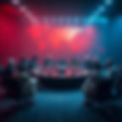 Leaders from different countries discussing global issues at a round table meeting