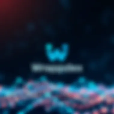 Wrappdex logo prominently displayed with a digital representation of the Hedera network in the background, showcasing connectivity across crypto chains.