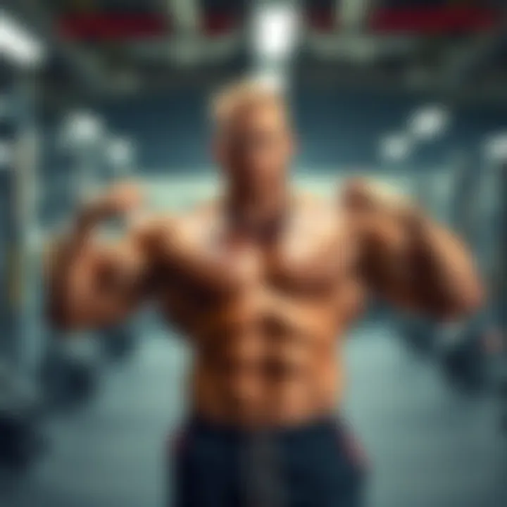 Wyatt, known as Mr. Integrity, flexing muscles in a gym, symbolizing his controversial reputation and connection to steroids.