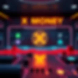 Initial images of X Money platform featuring a sleek interface with digital currency elements