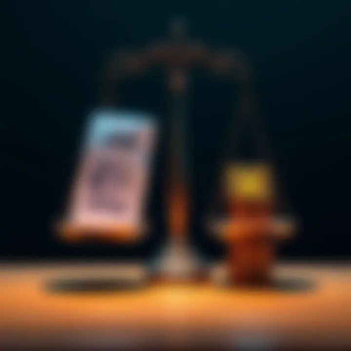 A visual representation of XRP's potential future with the Clarity Act, showing a balance scale with regulatory documents on one side and XRP coins on the other, symbolizing the need for clarity in th...