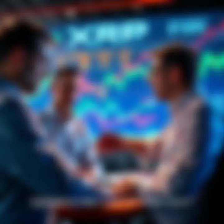 Analysts discussing XRP's potential rise to $144 with charts and graphs in the background