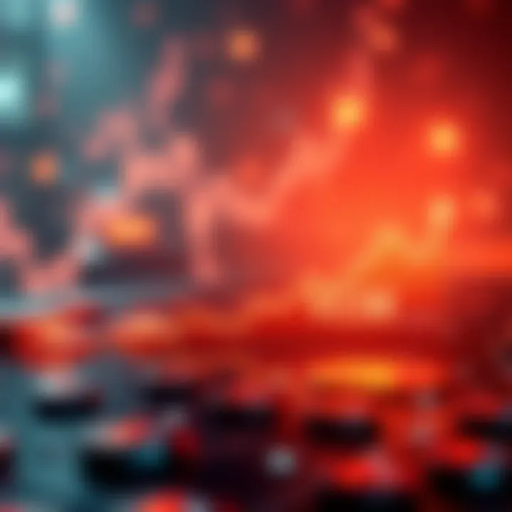 A graphical representation showing the projected growth of XRP price towards $28 by 2030, with digital currency symbols and a rising line chart.