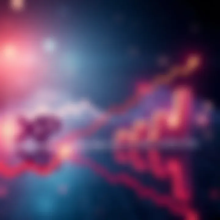 Graph showing projected XRP prices from 2026 to 2030 with upward trend lines