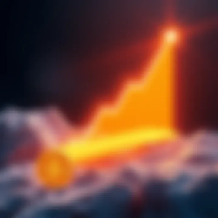 A graph showing a steep upward trend in XRP prices, symbolizing a potential 1500% increase based on historical patterns from 2017.