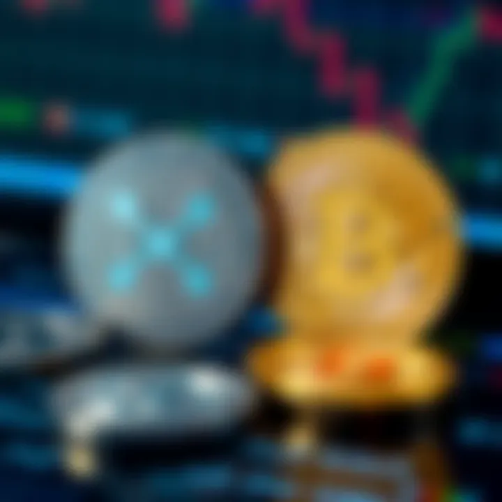 A close-up of XRP and Bitcoin coins on a digital background, representing the crypto market opportunities.
