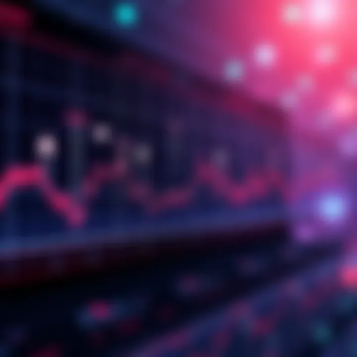 XRP Cryptocurrency Chart A line graph showing fluctuations in XRP cryptocurrency prices with arrows indicating predictions for year-end performance
