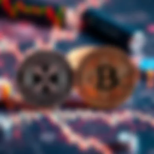 Visual representation of XRP cryptocurrency with logos of BlackRock and Fidelity, showcasing the growing interest in an ETF.