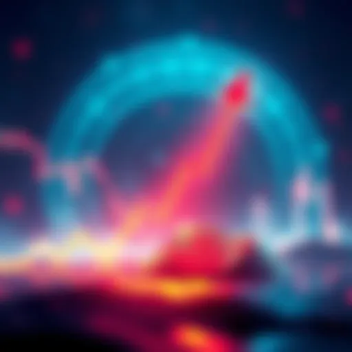 A graph showing XRP's growth trend with a rising arrow at a pivotal moment, symbolizing potential market shifts.