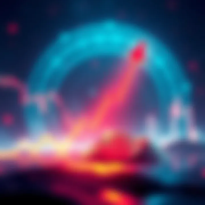 A graph showing XRP's growth trend with a rising arrow at a pivotal moment, symbolizing potential market shifts.