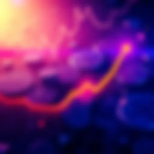 A graphic showing the rising trend of XRP's price with a digital currency background.