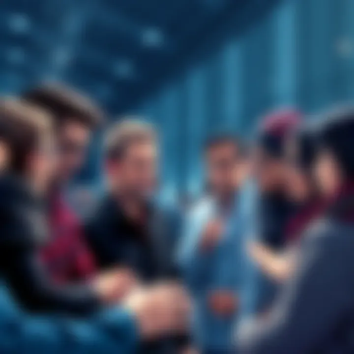 Group of people discussing frustrations and hopes about XRP investments
