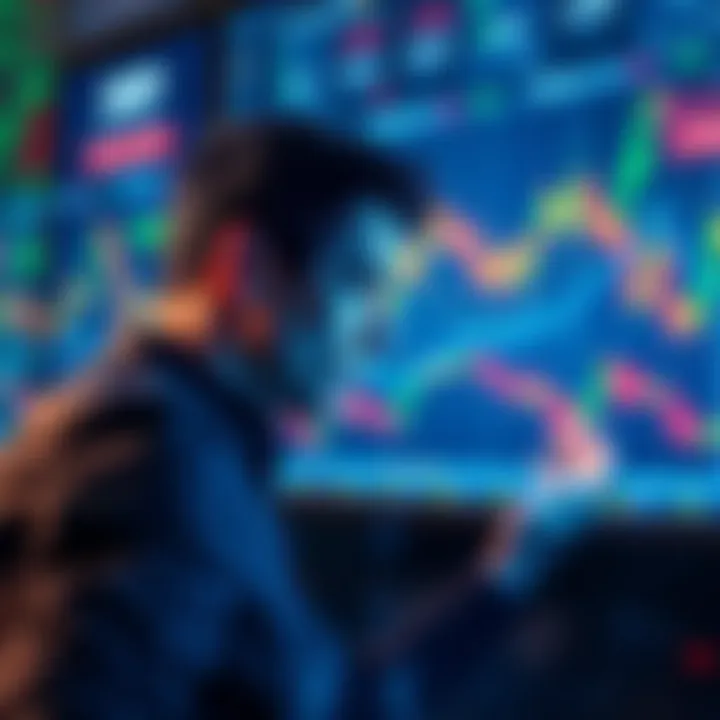 Person contemplating investment options in XRP while looking at financial charts