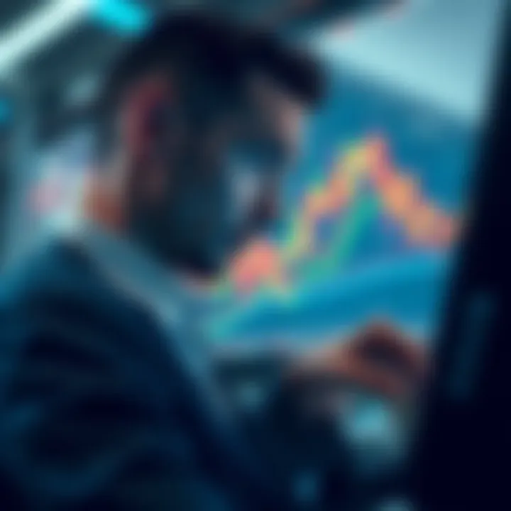 A trader looking at a fluctuating XRP price chart, concerned about market manipulation.