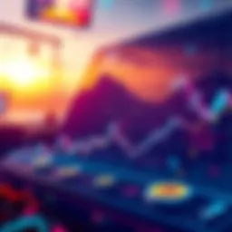 A graphic showing the latest trends and updates for XRPFi, featuring rising charts and digital currency symbols.