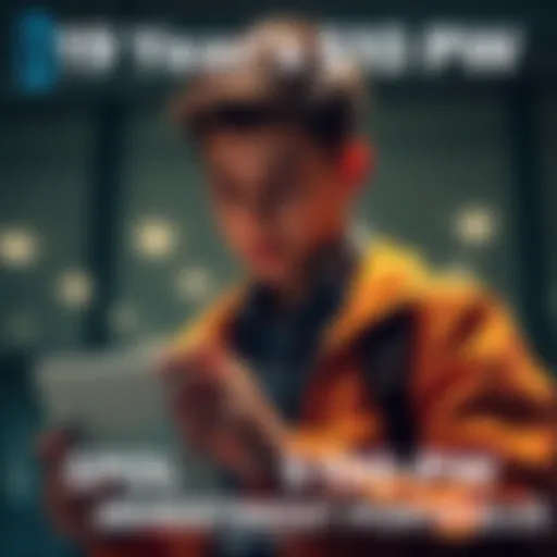 A 19-year-old focusing on an investment portfolio, holding a tablet with financial graphs, representing weekly investment strategy.