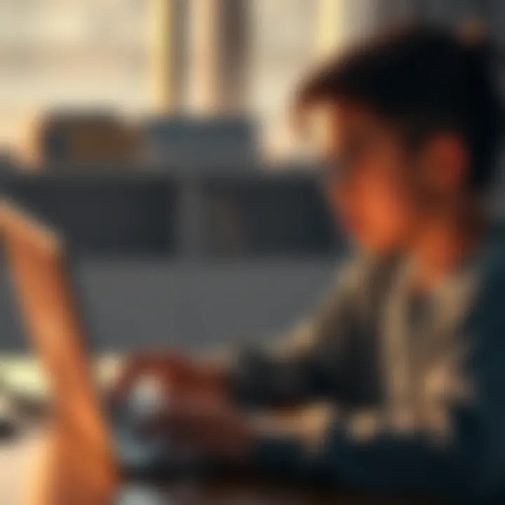 A teenager with a laptop, exploring Bitcoin investment options and cryptocurrency exchanges