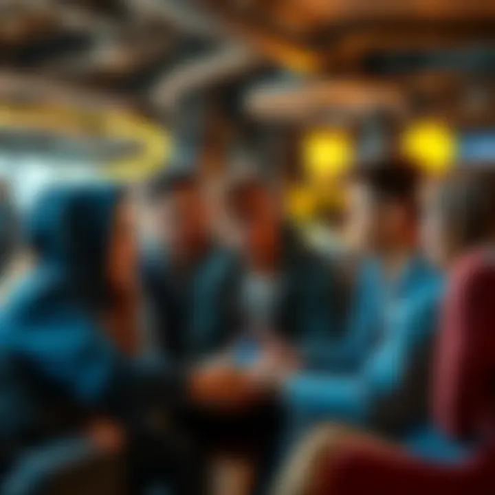 A group of young people sharing ideas about Bitcoin and digital currencies in a casual setting