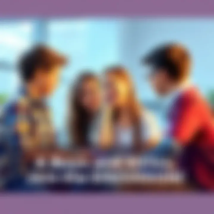 Group of boys and girls engaged in a lively discussion, sharing ideas and opinions