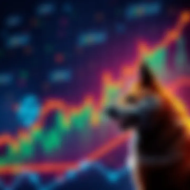 Graph showing Zec surpassing Dogecoin in market value with rising trends in cryptocurrency