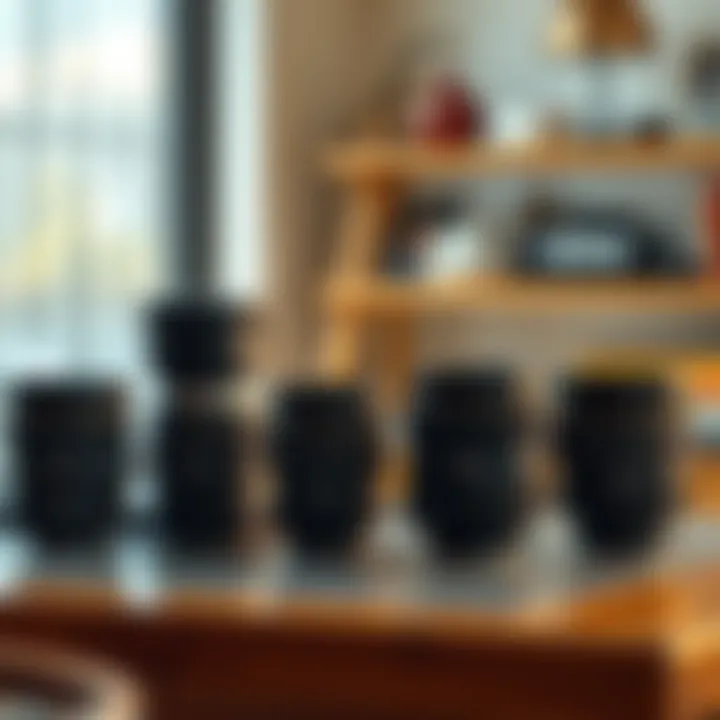 A collection of Zeiss mounts displayed on a table, showcasing their quality and design, with a price tag of $5 each.